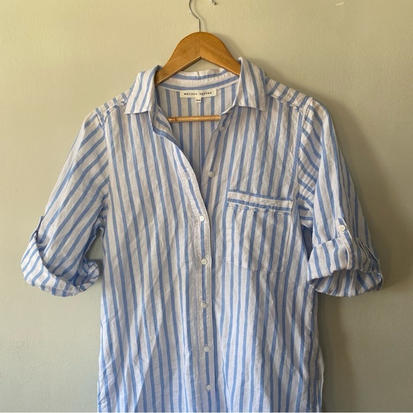 MELISSA NEPTON striped dress in blue Size XS - Picture 3 of 6